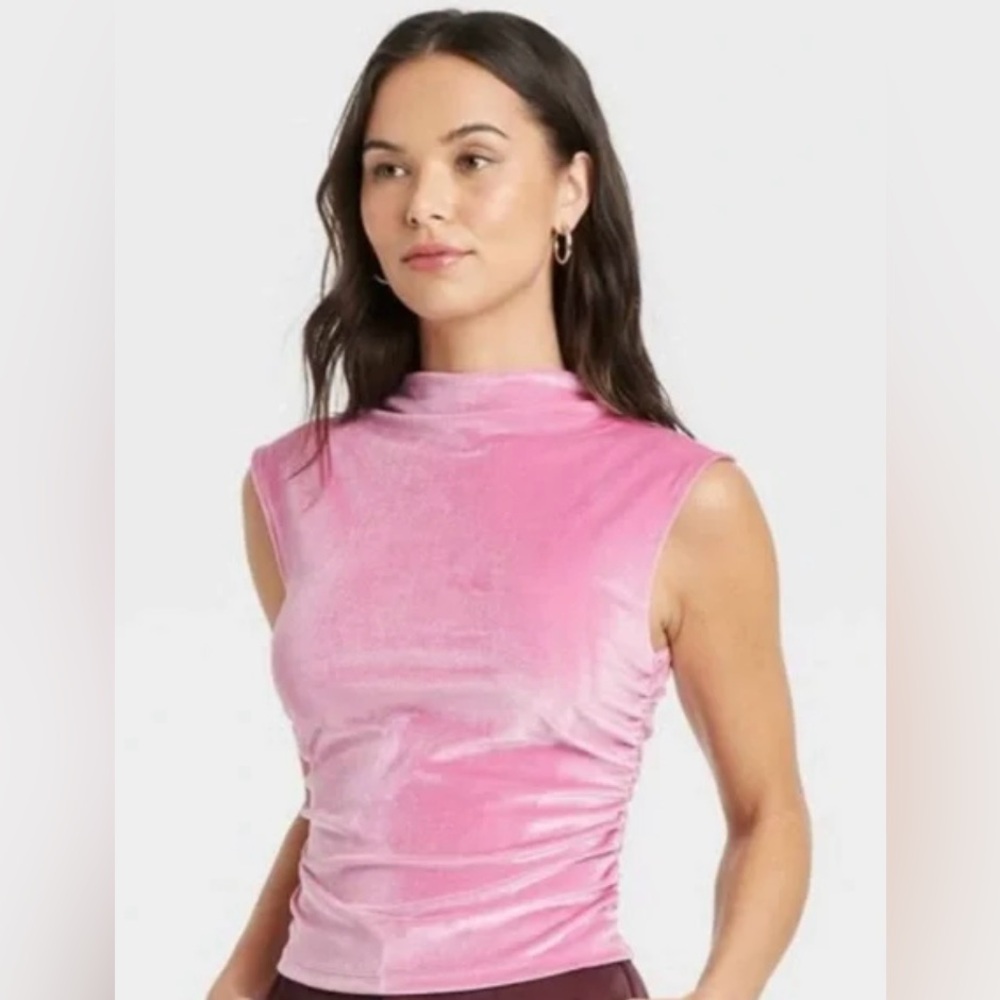 A New Day Pink Velvet Top